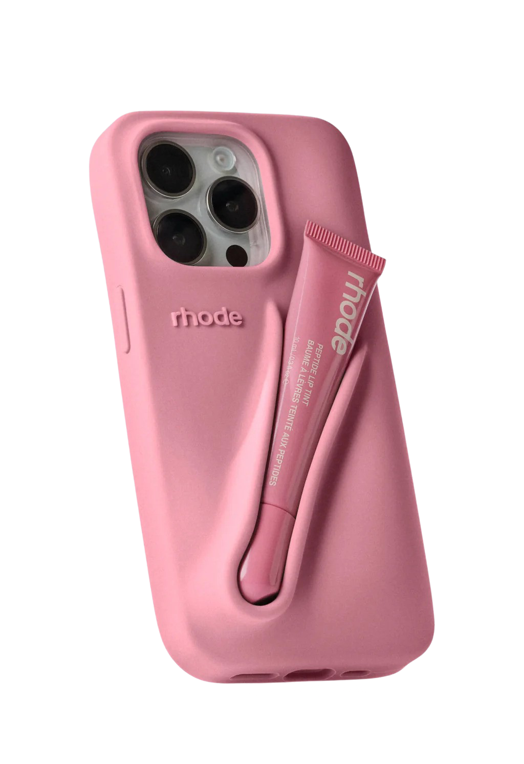 Лімітований чохол для телефону з осінньої колекції у відтінку RHODE LIP CASE RIBBON SHEER PINK для iPHONE 13